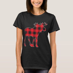 Camiseta Moose Elk Xadrez Buffalo Check Pajama Lumberjack C