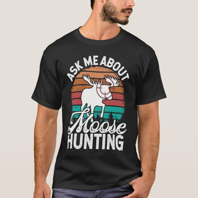 Camiseta Moose Hunter Essentials Vintage me pergunte sobre  (Frente)