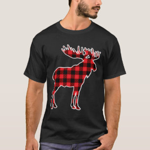 Camiseta Moose Red Buffalo Xadrez Correspondente à Família
