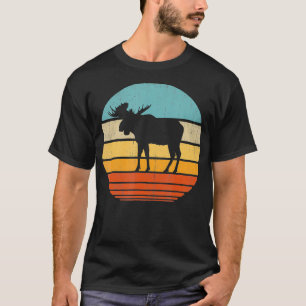 Camiseta Moose Retro Vintage 60s, 70s — Mamífero de veado d