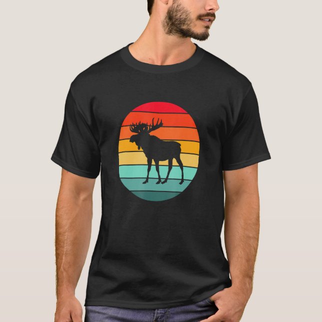 Camiseta Moose Silhuette Sunset Circle (Frente)