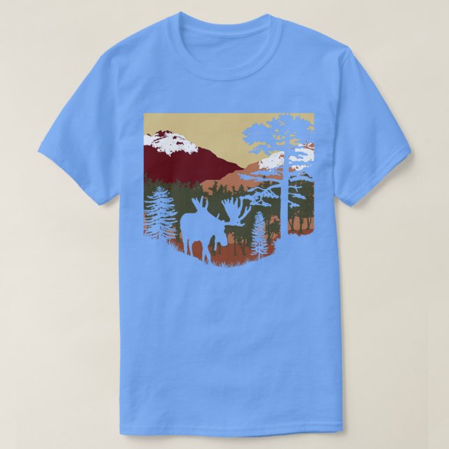 Camiseta Moose Sunset TSirt (Frente do Design)