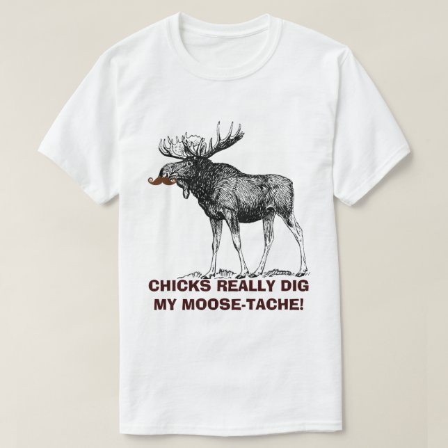 Camiseta Moose-tache (Frente do Design)
