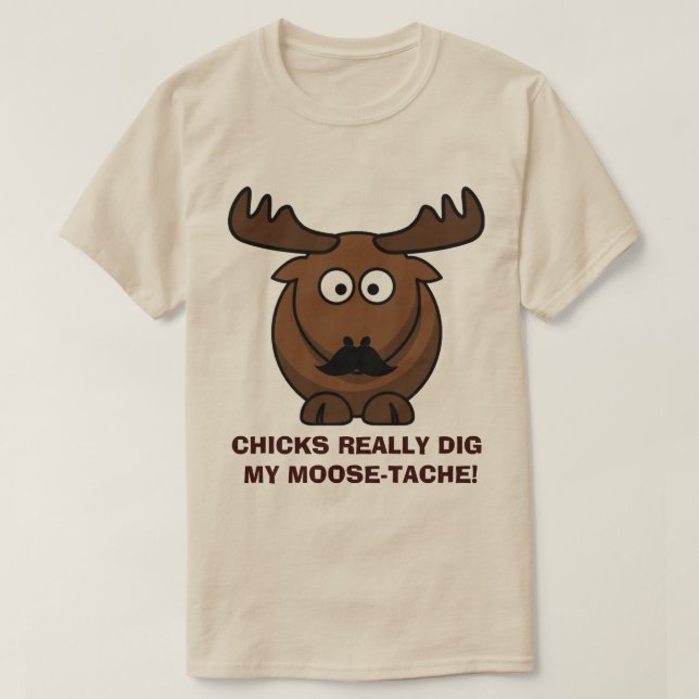Camiseta Moose-tache (Frente do Design)
