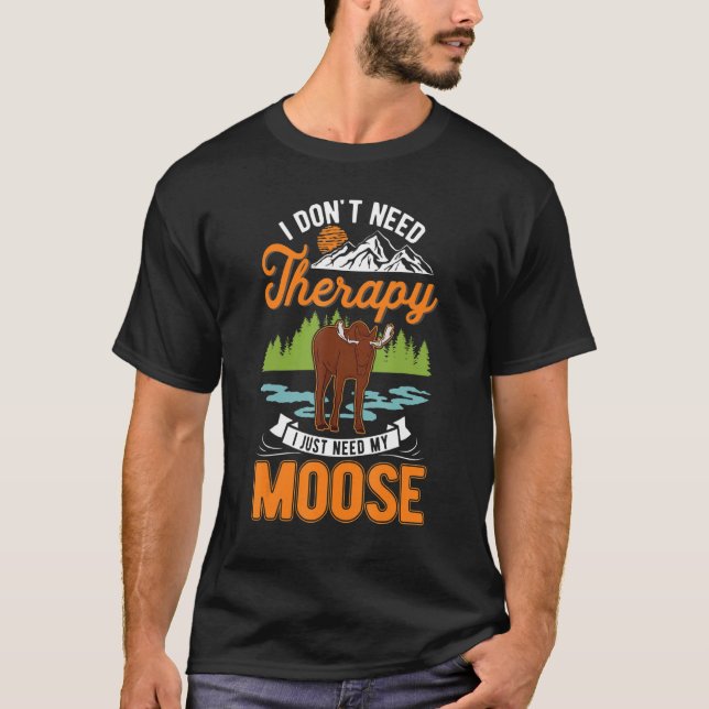 Camiseta Moose Therapy Moose Antler Scandinavia Moose (Frente)