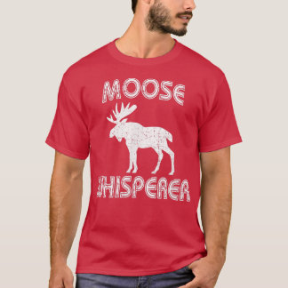 Camiseta Moose Whisperer Estilo de Vintage Bull Alça-Moose