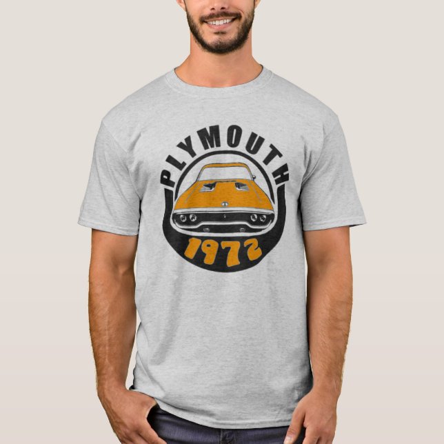 Camiseta Mopar - Butterscotch Plymouth Roadrunner 1972 (Frente)