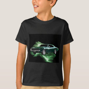 Camiseta Mopar: 'Carregador de 68 Dodge com relâmpago verde