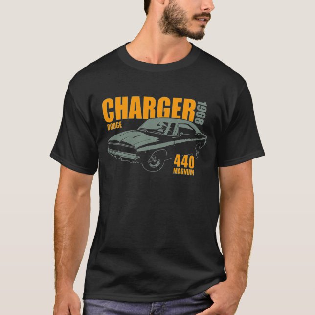 Camiseta Mopar - Carregador de Dodge - 1968 (Frente)
