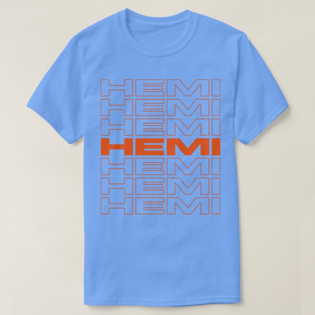 Camiseta Mopar Hemi Repeat Mopar orange TSirt (Frente do Design)