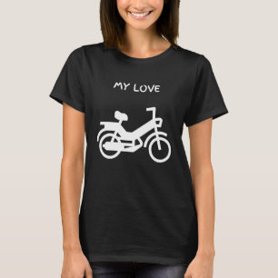 Camiseta Moped ciclomotou dois golpes 2 tempos dizendo moto