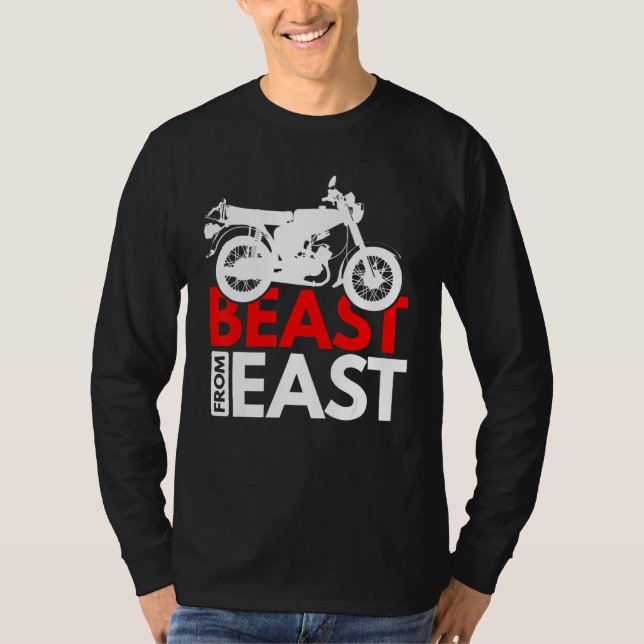 Camiseta Moped S51 Simmi Beast Do East Ddr Motorcycle Say (Frente)