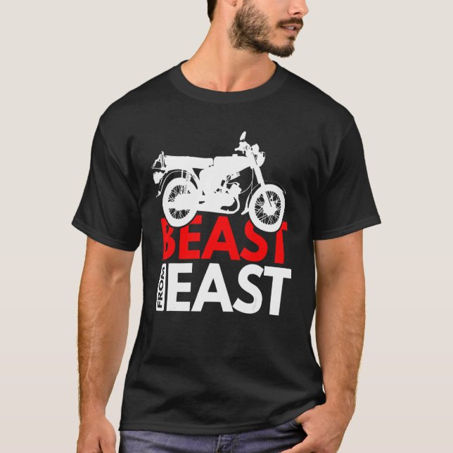 Camiseta Moped S51 Simmi Beast Do East Ddr Motorcycle Say (Frente)