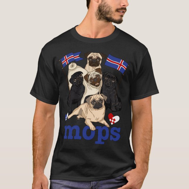 Camiseta MOPS! (versão islandesa!) (Frente)