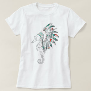 Camiseta morada do cavalo marinho