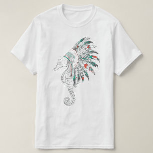 Camiseta morada do cavalo marinho