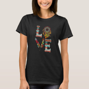 Camiseta Morada Nativa Americana Indígena com Feather