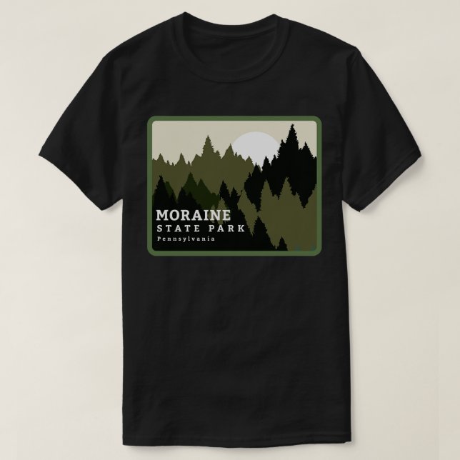 Camiseta Moraine State Park Pensilvânia Forest Sunrise (Frente do Design)
