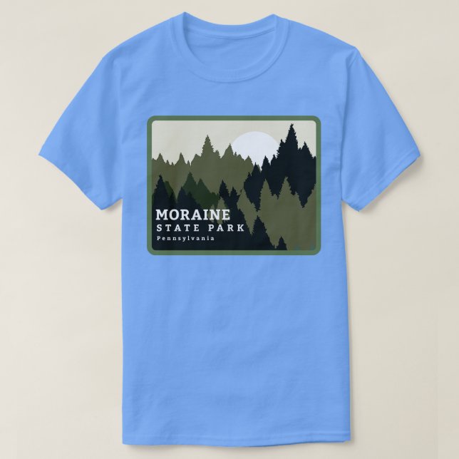Camiseta Moraine State Park Pensilvânia Forest Sunrise (Frente do Design)