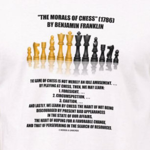 Camiseta Morais da xadrez reflexiva de Benjamin Franklin da