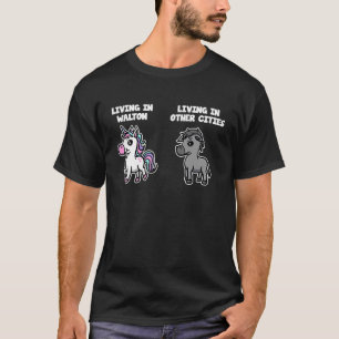 Camiseta Morando em Walton Unicorn Rainbow Humor Florida