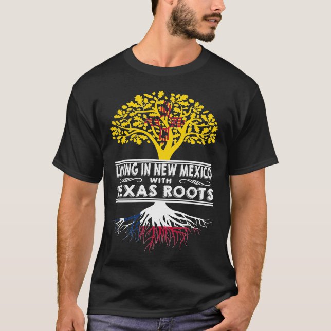 Camiseta Morando no Novo México com o Texas Roots (Frente)