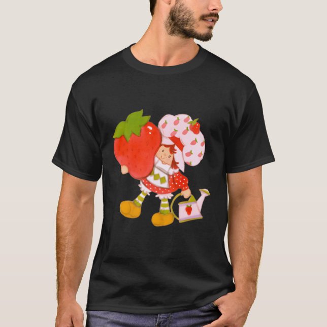 Camiseta Morango Amortecida Grande Bolso De Morango (Frente)