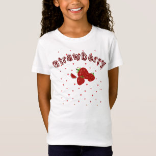 Camiseta Morango Bonito De Verão Meninas