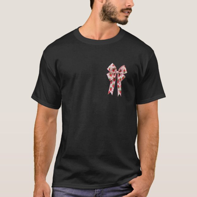 Camiseta Morango Coquette Laço Fruta de Morango Dia das Mãe (Frente)