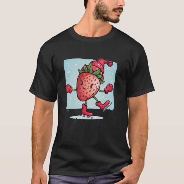 Camiseta Morango de gelo de inverno destinado à Fruta (Frente)