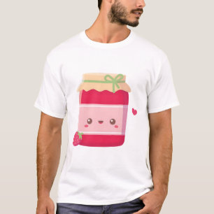 Camiseta Morango Fofo e Pote de Geleia