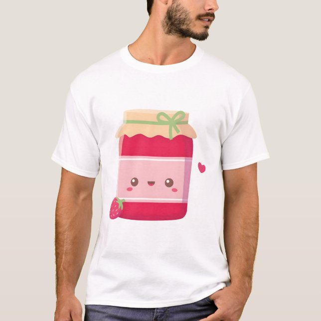 Camiseta Morango Fofo e Pote de Geleia (Frente)