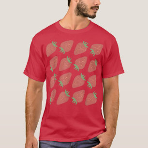 Camiseta Morango Fruta Comida Vegetal Morango de Verão