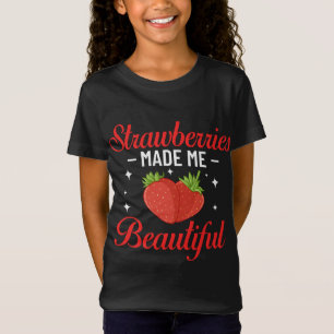 Camiseta Morango Fruta Jardineiras Sementes Morango