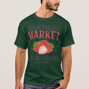 Camiseta Morango Gráfico do Mercado de Retros Funny