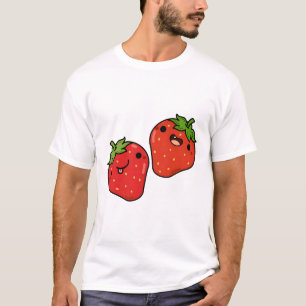 Camiseta Morango Kawaii Fruta