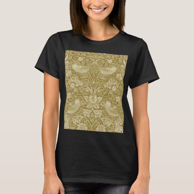 Camiseta Morango Ladrão Dourado, William Morris (Frente)