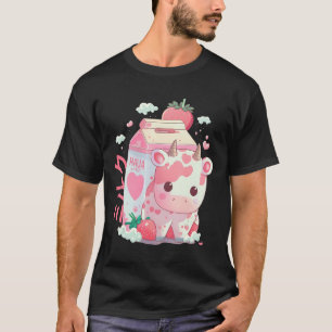 Camiseta Morango Leite Milhar Vaca Boca Cute Kawaii J