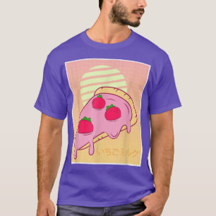 Camiseta Morango Leite Shake Pizza Retro 90s Vaporwave