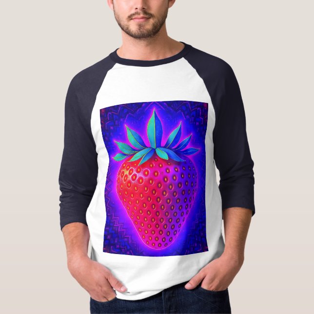 CAMISETA MORANGO NEON (Frente)