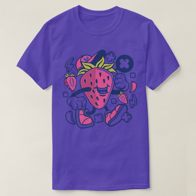 Camiseta Morango Presente para Meninas Vegetarianas (Frente do Design)