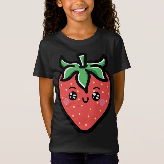 Camiseta Morango Rosto Berry Fruitário Morangos Frutos (Frente)