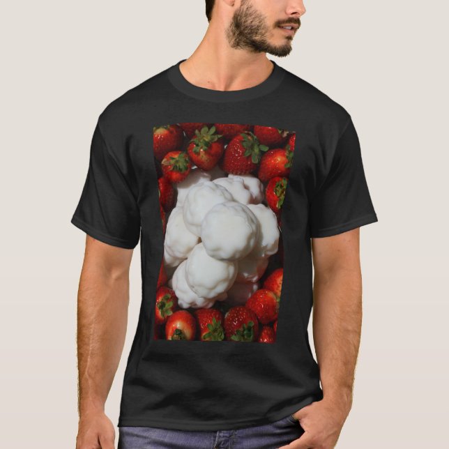 Camiseta Morangos com o t-shirt dos biscoitos de (Frente)