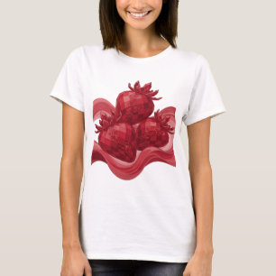 Camiseta Morangos Cristal Vermelho Rosa Legal Design de Tex