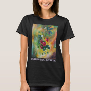 Camiseta Morangos em uma Videira de Verão por Alfred Fox