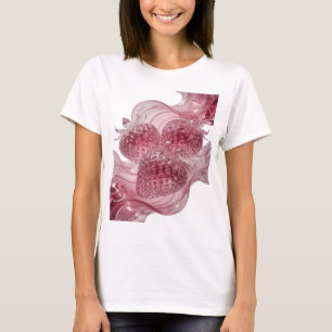 Camiseta Morangos Glasiosos Prateados e Divertidos em Ondas