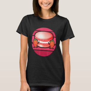Camiseta Morangos Macaroon Framboise Macaron Bakery Sna