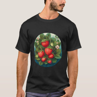 Camiseta Morangos Morango Morango Motif Morango Plantas De