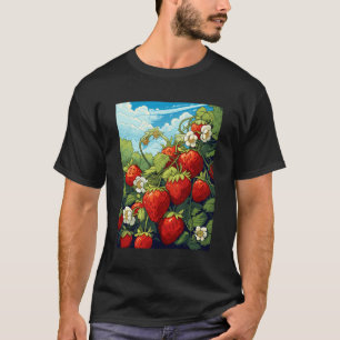 Camiseta Morangos Morango Morango Motif Morango Plantas De