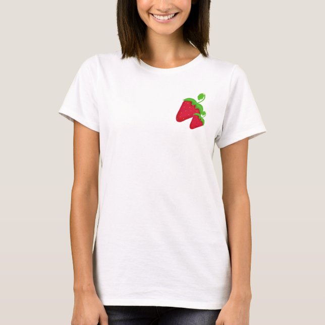 Camiseta Morangos Vermelhos Doces (Frente)